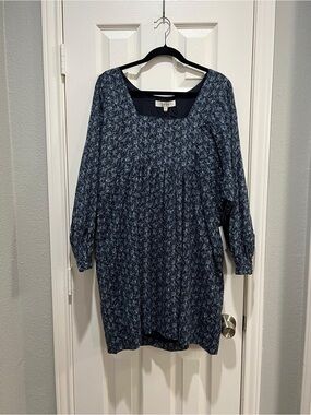 NWT Joie Graphite Blue Printed Mini Dress - Plus Size XL / 1X